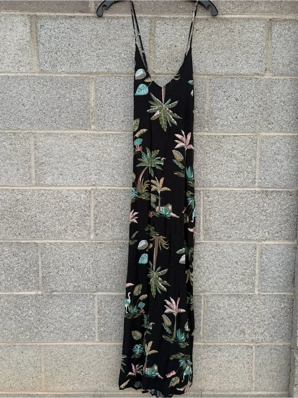 Old Navy Women’s XXL MAXI Dress Hawaiian Print Spaghetti Strap V-Neck Casual